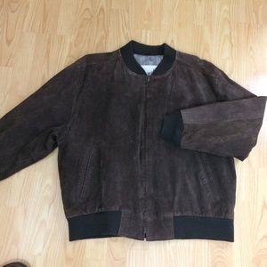 Vintage Londontown brown suede varsity jacket